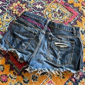 Hand embroidered shorts